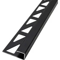 Dalsys Fliesenschiene Aluminium 2,5m x 8mm Eckprofil Schwarz