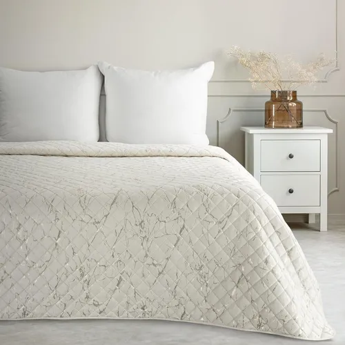Eurofirany Tagesdecke BLINK4, elegante gesteppte Velours Decke - Tagesdecken in elegantem Design, glänzendes Muster und hochwertige Verarbeitung aus 100% Polyester, ideal für stilvolle Wohnräume.