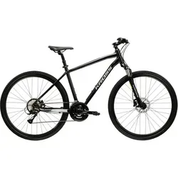 Kross Crossrad Evado 4.0 - 18 Gang Shimano Schaltwerk, 58 cm - Fahrrad für Alltag und Ausflüge, ausgestattet mit 18 Gängen und hydraulischen Scheibenbremsen für optimale Kontrolle und Sicherheit.