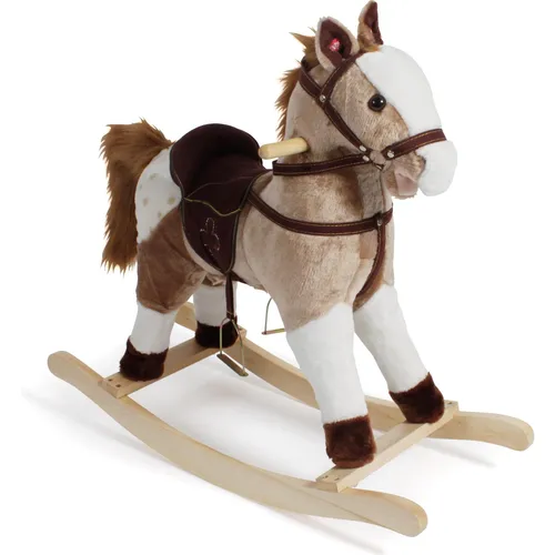 CHIC 2000 Schaukelpferd/-Einhorn 404 07 - Schaukelpferd aus weichem Stoff, ideal für Kinder ab 18 Monaten. Mit stabilen Steigbügeln, abgerundeten Kanten und einem sicheren Rahmen für unbeschwerte Ausritte.