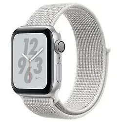 Apple Watch Nike+ Series 4 40 mm Aluminiumgehäuse silber am Nike Sport Loop summit white [Wi-Fi]