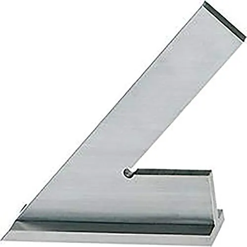 Spitzwinkel 45° mit Anschlag 120x80mm von FORMAT - Präziser Spitz-Anschlagwinkel aus Spezialstahl, ideal für exakte Winkelmessungen. Hochwertige Verarbeitung für Langlebigkeit und Zuverlässigkeit im Handwerk.
