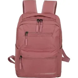 Travelite Kick Off M City Rucksack - Leichter 17L Daypack in Rosa mit Laptopfach und vielen Fächern für optimale Organisation