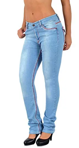 ESRA Damen Jeans Straight Leg J755 – Bequeme Jeanshose - Stylische Straight Leg Jeans für Damen aus hochwertiger Baumwolle mit idealem Stretch. Perfekte Passform und bequem für den Alltag. Verfügbar bis Größe 52.