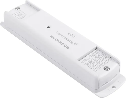 Homematic IP Smart Home LED Controller RGBW - Indirekte Beleuchtung, steuert LED-Strips per App, Sprachsteuerung mit Google Assistant und Alexa