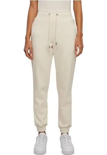 Urban Classics Damen Jogginghose Ladies Cozy Sweatpants, High Waist Jogginghose für Frauen, Loose Fit, whitesand, XXL