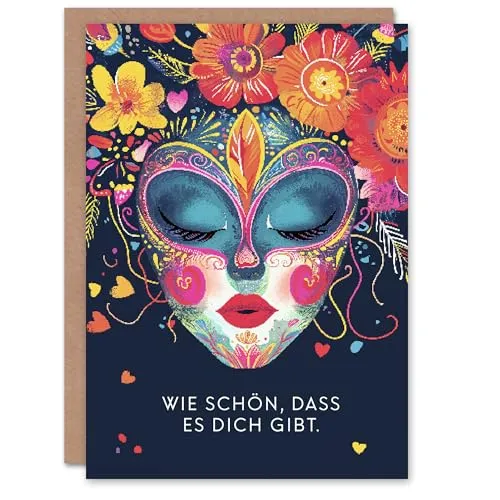 Artery8 Lustige Geburtstagskarte Wie Schön Dass Es Dich Gibt Blumenmaske Dame