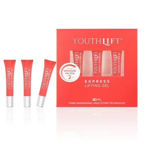 YOUTHLIFT Express Lifting Gel - Anti Aging-Gel für Gesicht - Sofort-Effekt gegen Falten - vegane Kosmetik, silikonfrei - 3 x 7 ml