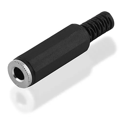 BestPlug 3,5mm Stereo Audio Klinke Buchse Kupplung weiblich Aux in Out Lötversion, 3 polig, Schwarz