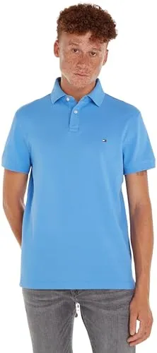 Tommy Hilfiger Herren Poloshirt Kurzarm 1985 Regular Fit, Blau (Blue Spell), XL - Elegantes Poloshirt für Herren aus 96% Bio-Baumwolle, ideal für smarte Casual-Looks. Hoher Tragekomfort und optimale Passform dank Regular Fit. Ideal als Geschenk oder für den Alltag.