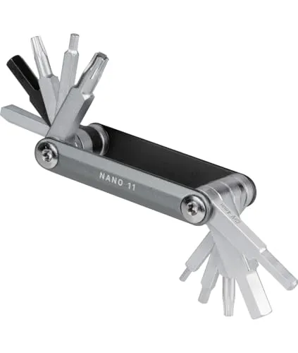 Topeak Nano 11 Multi Tool - Fahrradwerkzeuge, extrem kompaktes und präzise CNC-gefrästes Mini-Tool, ideal für Minimalisten – perfekt für Rennrad, Gravel oder MTB.