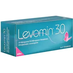 LEVOMIN 30 30 Mikrogramm/150 Mikrogramm Filmtabl. 6X21 St