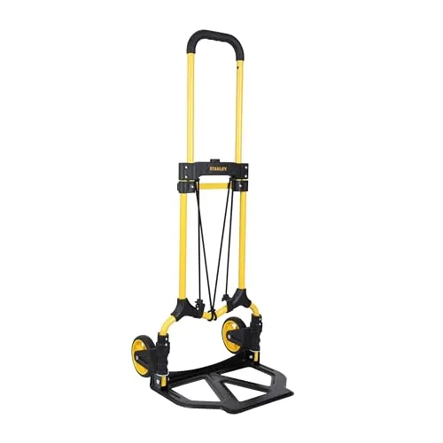 STANLEY klappbare Sackkarre SXWTD-FT580 - Sackkarre mit Tragkraft von 70kg, ideal für Verladearbeiten. Ausgestattet mit einem Schnellklappsystem und elastischem Spanngurt für sichere Transporte. Platzsparend verstaubar.