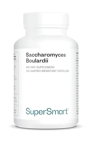 Saccharomyces boulardii - SuperSmart - Probiotika & Darmflora: Natürliche Unterstützung für Ihr Darmmikrobiom mit 20 Milliarden CFU pro Dosis, ideal während Antibiotikabehandlungen.