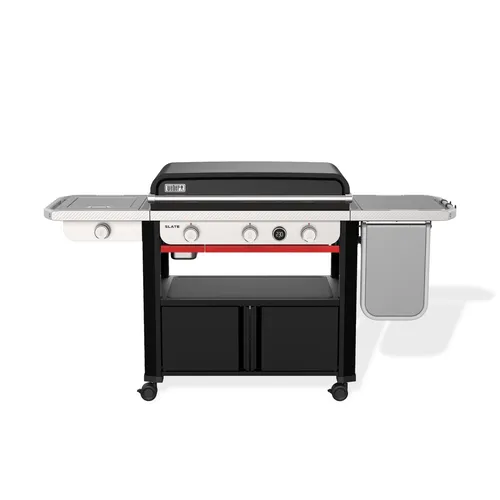 Slate GPSB Premium Plancha 76cm Gasgrill mit Seitenbrenner - Hochwertiger Gasgrill mit 14,1 kW Leistung und großzügiger Grillfläche von 3.483 cm². Ideal für Grillabende im Freien und vielseitig einsetzbar.