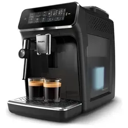 EP3321 Automatische Kaffeemaschine mit Milchaufschäumer - Kaffeevollautomat mit 15 bar Druck, sorgt für perfekten Espresso und cremigen Milchschaum, elegantes schwarz lackiertes Design.