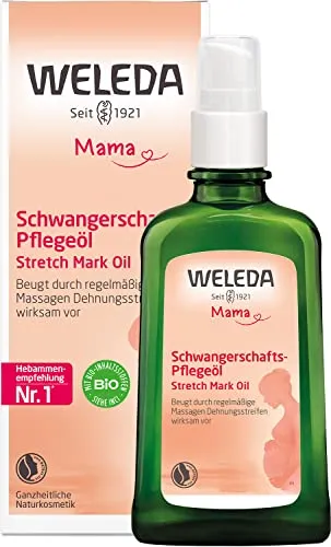 Weleda Schwangerschaftspflegeöl - Ganzkörperpflege mit wertvollem Mandel- und Bio-Jojobaöl, fördert die Elastizität der Haut und beugt Dehnungsstreifen vor. Ideal für werdende Mütter!