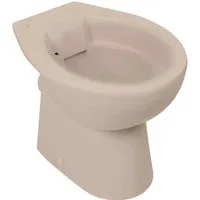 Calmwaters Stand WC spülrandlos in Beige-Bahamabeige - Einteilige Toilette, hygienisch ohne Spülrand für weniger Ablagerungen, robustes Design aus Sanitärkeramik, ideal für eine saubere und langlebige Badezimmerlösung.