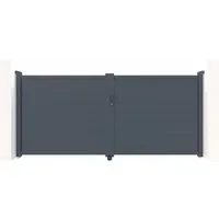 Casanoov Flügeltor Elektrisch Eiger 350x160cm mit Antrieb B700 - Set für ein elegantes Doppelflügeltor aus Aluminium in grau, inklusive leistungsstarkem Motor und Zubehör. Ideal für den Außenbereich, robust und funktional für Ihren Garten.