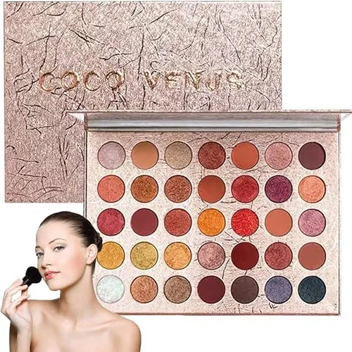 Retoo Lidschatten Palette Bunt 35 Farben, Professional Makeup Lidschattenpalette, Hochpigmentiert Intensives und langanhaltendes Finish Formel ohne Inhaltsstoffe tierischen Ursprungs Ultimate Shadow
