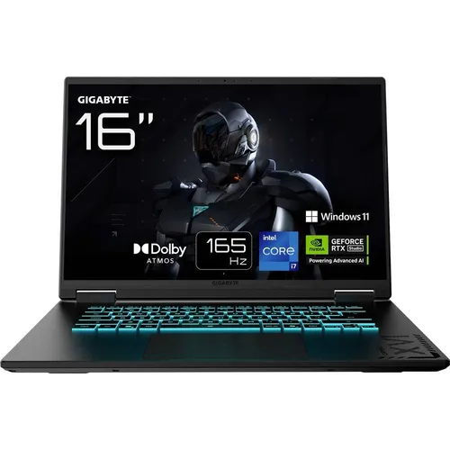 Gigabyte GAMING A16 CWHI3DEC94SH - Intel Core i7-13620H Laptop - Mobile Gaming Laptop mit 16" WUXGA Display, 1 TB SSD und NVIDIA GeForce RTX 5070 für beeindruckende Gaming-Leistung und flüssige Grafik.