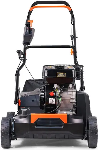 FUXTEC Benzin Vertikutierer FX-BV240 - Vertikutierer für effektives Rasenpflege, 3in1-Funktion mit 18 Klingen, 6 Arbeitstiefen und robustem Stahlgehäuse für Langlebigkeit und einfaches Handling.