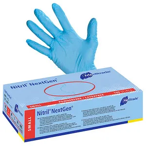 Meditrade unisex Einmalhandschuhe Nitril NextGen blau Größe S, 100 St.