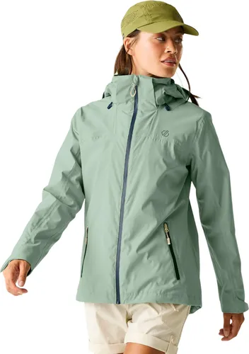 Dare 2B "Switch Up III" Jacke für Damen – Wasserfest & Atmungsaktiv (Gletschergrün, Größe 40) - Hochwertige Damenjacke aus 75% recyceltem Polyester, ideal für aktive Tage. Mit abnehmbarer Kapuze und zwei praktischen Taschen. Bietet optimalen Schutz gegen Wind und Wetter.