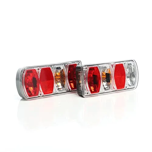 XPOtool Rückleuchten 2er RFS Tüllenanschluss T.2 - Rücklicht-Komplettsets mit hochwertigen LED Rückleuchten für optimale Sichtbarkeit und Sicherheit, einfach zu installieren und passend für die meisten Anhänger.