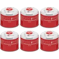 EVOCAMP Gaskartusche Butan Propan 300g - Schraubventil für Weber Q100/Q1200 - Gaskartusche 300g mit Schraubventil, ideal für Grill- und Campingbedarf. Hohe Kompatibilität mit Abflammgeräten und Gaskochern für bis zu 7 Stunden Betriebsdauer.
