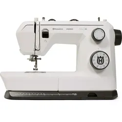 Husqvarna Viking Nähmaschine Onyx 25 - Nähmaschinen mit 34 Programmen, ideal für kreative Nähprojekte und einfaches Handling dank mechanischem Wählrad und LED-Nählicht.