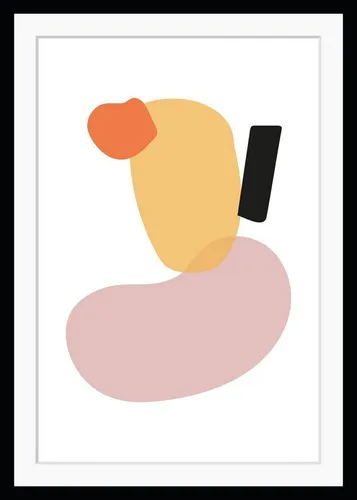 queence Bild Sebastian, Abstrakt, Figuren, Gemälde, Kunst, Modern, HD Premium Poster-Druck inkl. Holzrahmen