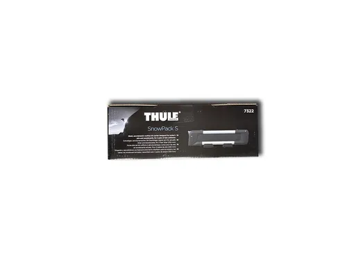 THULE Skiträger SnowPack 7322 für 2 Ski - Gepäckträger für 2 Paar Ski und Snowboards, aerodynamisch und mit ultraweichen Gummiauflagen für sicheren Halt ohne Kratzer. Inklusive Erhöhungsfüße für große Bindungen und Thule One-Key System für zusätzlichen Diebstahlschutz.
