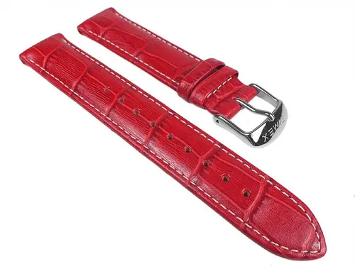 Timex Uhrenarmband Leder Rot 18mm T2M709 T2M710 T2M711 T2M712 T2M713
