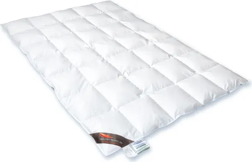 Sommer Daunendecke 135x200 - 100% Gänsedaunen, weiß - Hochwertige Sommer Daunendecke für erholsamen Schlaf. 100% Gänsedaunen sorgen für ein angenehmes Schlafklima. Ideal für warme Nächte, atmungsaktiv und kuschelig weich.