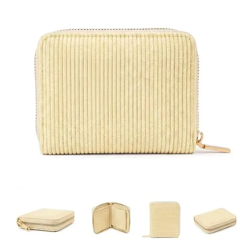 MillyMilk® Kord Geldbeutel FONDO – Kompakt & Stilvoll - Münzbörsen für Damen – Formstabil und praktisch, ideal für Karten, Münzen und Scheine. Stylisches Cord-Design in modernen Pastellfarben für modebewusste Frauen.