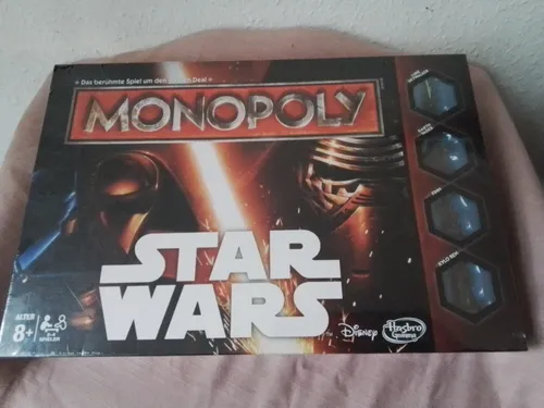 Star Wars Monopoly,Brettspiel von Hasbro,mit 4 Star Wars Figuren,Neu,OVP