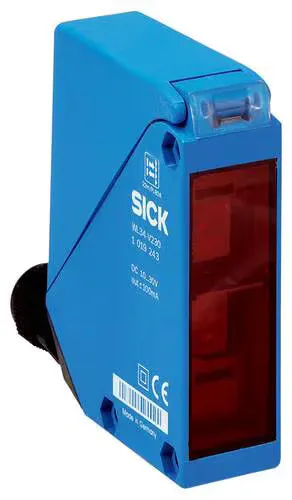 Sick Reflex.-Lichtschranke WL34-R240, 15m - Automatisierungstechnik: Kompakte Reflexions-Lichtschranke mit Doppellinse für präzise Objekterkennung, ideal für industrielle Anwendungen.