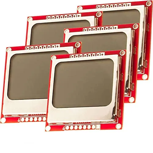AZDelivery 5 x 84x48 Pixel LCD Display mit Weißer Hintergrundbeleuchtung und Schwarzen Zeichen kompatibel mit Arduino, Nokia 5110 und Joystick PS2 Gamepad inklusive E-Book!