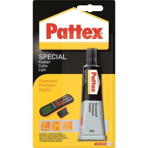 Pattex Spezialkleber Kunststoff 30g - Ideal für Modellbau - Klebstoffe, 30g Spezialkleber für Kunststoff, besonders stark und präzise, perfekt für Modellbauprojekte und kreative Bastelarbeiten.