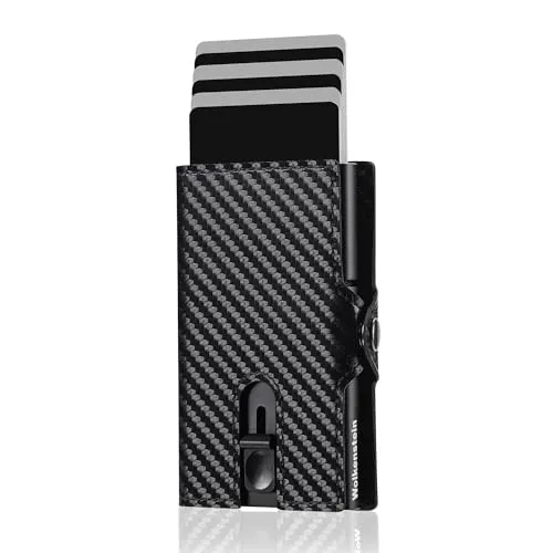 Wolkenstein Slim Wallet mit Münzfach I Portmonee Herren Slim Wallet I Unser Kartenetui Herren Modell hat Platz für bis zu 8X Karten I Sichere RFID Geldbörse I Wallets for Men I Smart Wallet