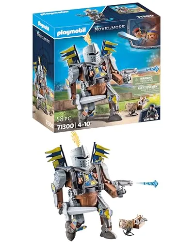 PLAYMOBIL Novelmore Ritter Gizmo Crafton - Kampfroboter mit Schwert und Kanone, fördert kreatives Spielen für Kinder ab 4 Jahren