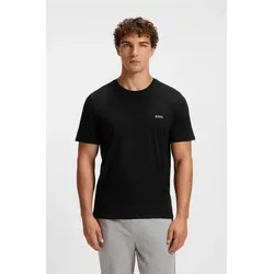 BOSS Mix&Match T-Shirt mit Stickerei - Herren-Shirt in Schwarz, elastisches Material für optimalen Tragekomfort, mit auffälliger BOSS Stickerei auf der Brust.