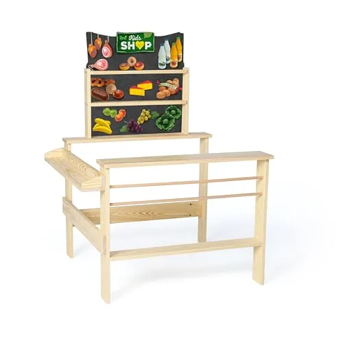 Erzi 10071 Kaufladen Erzi Kids Shop aus Holz, Kaufladen für Kinder, Rollenspiele