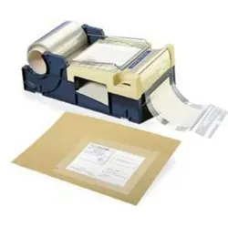 Abrollgerät mit Messer für Adressenschutzfilm 130-150mm blau/weiß - TRANSPAK - Außenanbau: Praktisches Abrollgerät zur Tisch- und Wandmontage schützt Empfängeradressen vor Verschmutzung, Beschädigung und Feuchtigkeit.