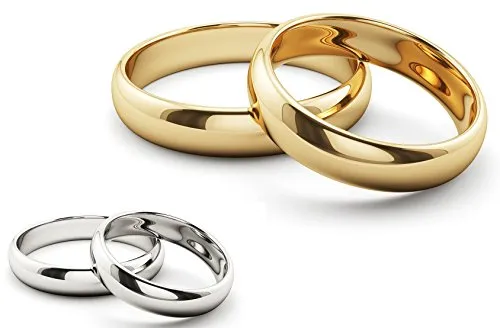 Ardeo Aurum Trauringe - Damenring und Herrenring aus 375 Gold - Elegante Eheringe aus 375er Gold in Gelb- oder Weißgold, massiv und hochglanzpoliert. Paarpreis für zwei Ringe, inklusive gratis Schmuck-Etui. Jetzt Ringgrößen und Farbe anpassen!