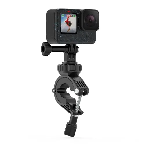 Sametop Fahrrad Lenker Halterung Motorrad Klemme Rohrhalterung Kompatibel mit GoPro Hero 13 12 11 10 9 8 7 6 5 Session DJI Osmo Action Kameras - 360° Drehbare