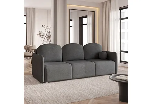 Masseno Sofa SUVI III mit Schlaffunktion und Bettkasten - Elegantes Schlafsofa für Ihr Wohnzimmer, das mit einem praktischen Stauraum und einer Schlaffunktion überzeugt. Genießen Sie höchsten Komfort und ein stilvolles Design.