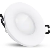 SSC-LUXon BEDA Einbaustrahler Weiß Rund Flach IP65 mit LED Modul 4W Warmweiß für Bad & Außen