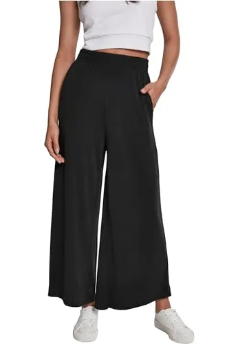 Urban Classics Damen Modal Culotte - Damen-Hosen, lässige 3/4 Länge mit elastischem Gummibund für perfekten Sitz und Komfort, erhältlich in Größen XS-5XL